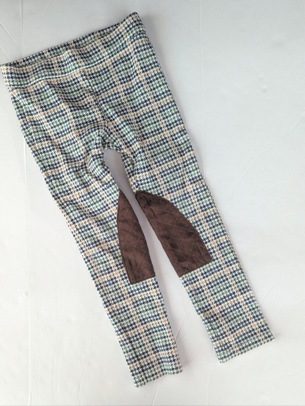 Janie and Jack Leggings 4T Equestrian Green 2024 Plaid Riding